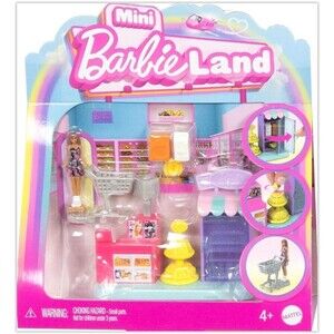 Barbie Mini Barbie-Land Collectible Supermarket Playset with 1.5inch Doll